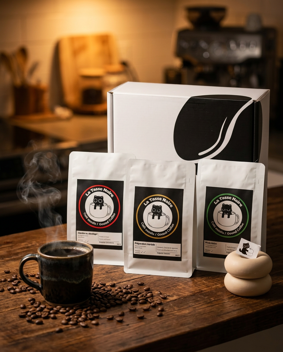 La Box Mensuelle Éco-Dégustation & Ambiance – Édition La Tasse Noire