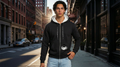 Hoodie Minimaliste Homme – Édition La Tasse Noire (440g)