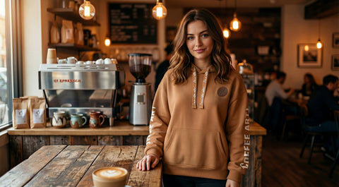 Women's Minimalist Hoodie – The Black Mug Edition (440g)